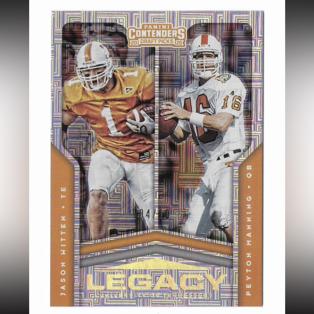 2020 Panini Contenders DP Legacy Building Blocks Jason Witten Peyton Manning /10